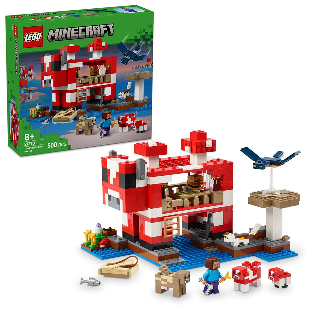LEGO Minecraft: Casa Ciuper-vaca 21270, 8 ani+, 500 piese
