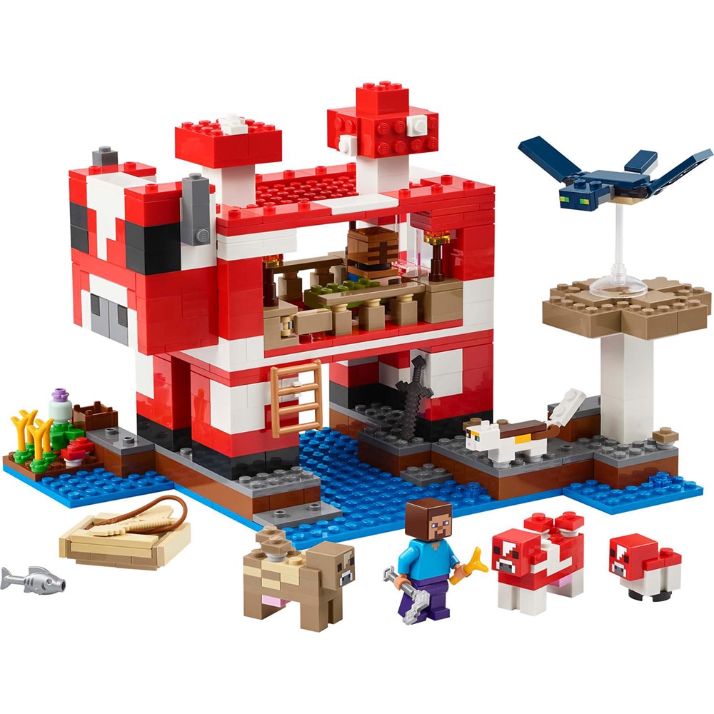 LEGO Minecraft: Casa Ciuper-vaca 21270, 8 ani+, 500 piese