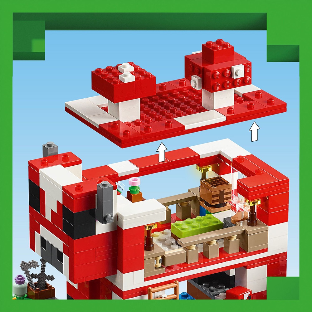 LEGO Minecraft: Casa Ciuper-vaca 21270, 8 ani+, 500 piese