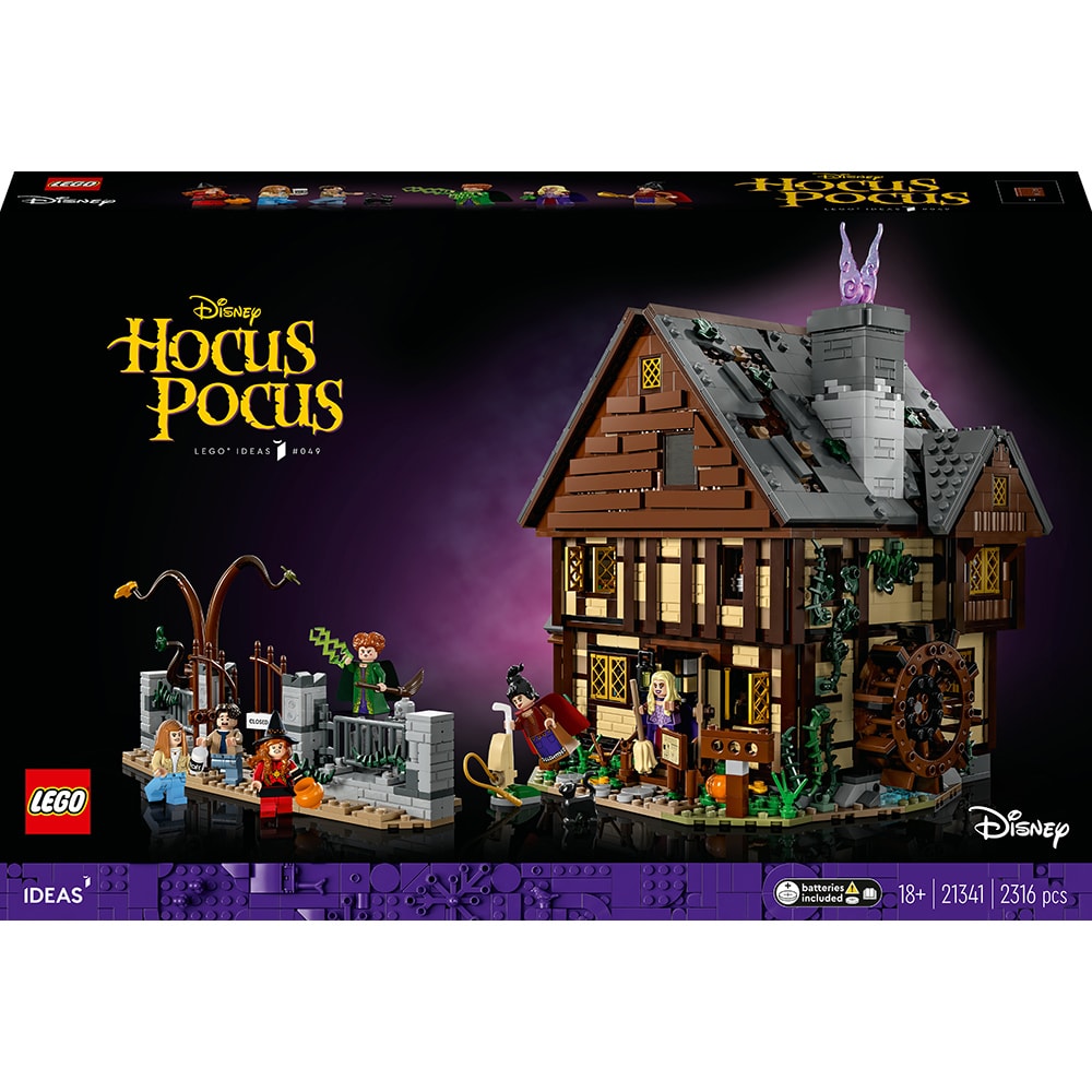 LEGO Ideas: Disney Hocus Pocus - Cabana surorilor Sanderson 21341, 18 ani+, 2316 piese