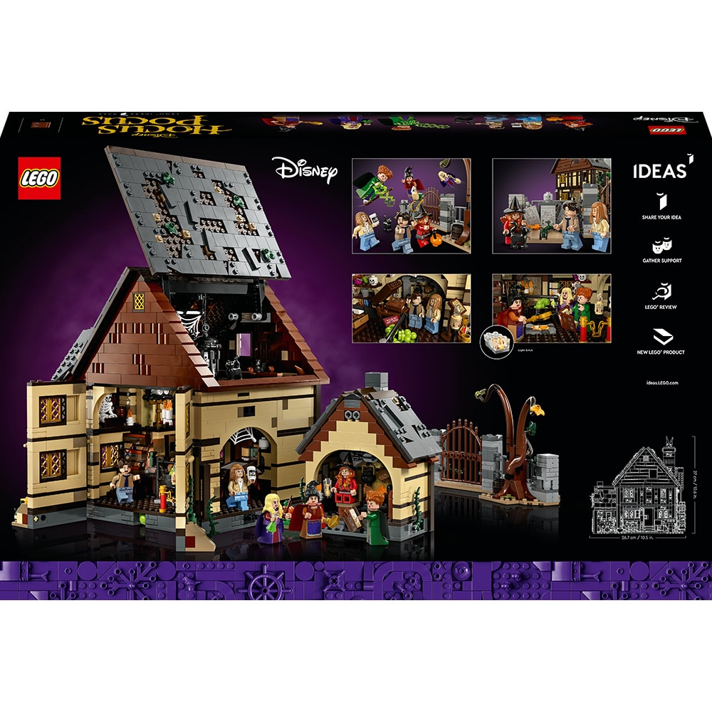 LEGO Ideas: Disney Hocus Pocus - Cabana surorilor Sanderson 21341, 18 ani+, 2316 piese