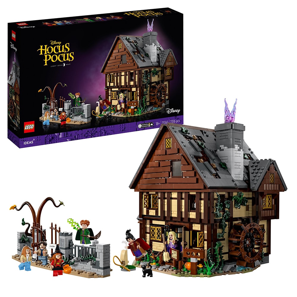 LEGO Ideas: Disney Hocus Pocus - Cabana surorilor Sanderson 21341, 18 ani+, 2316 piese