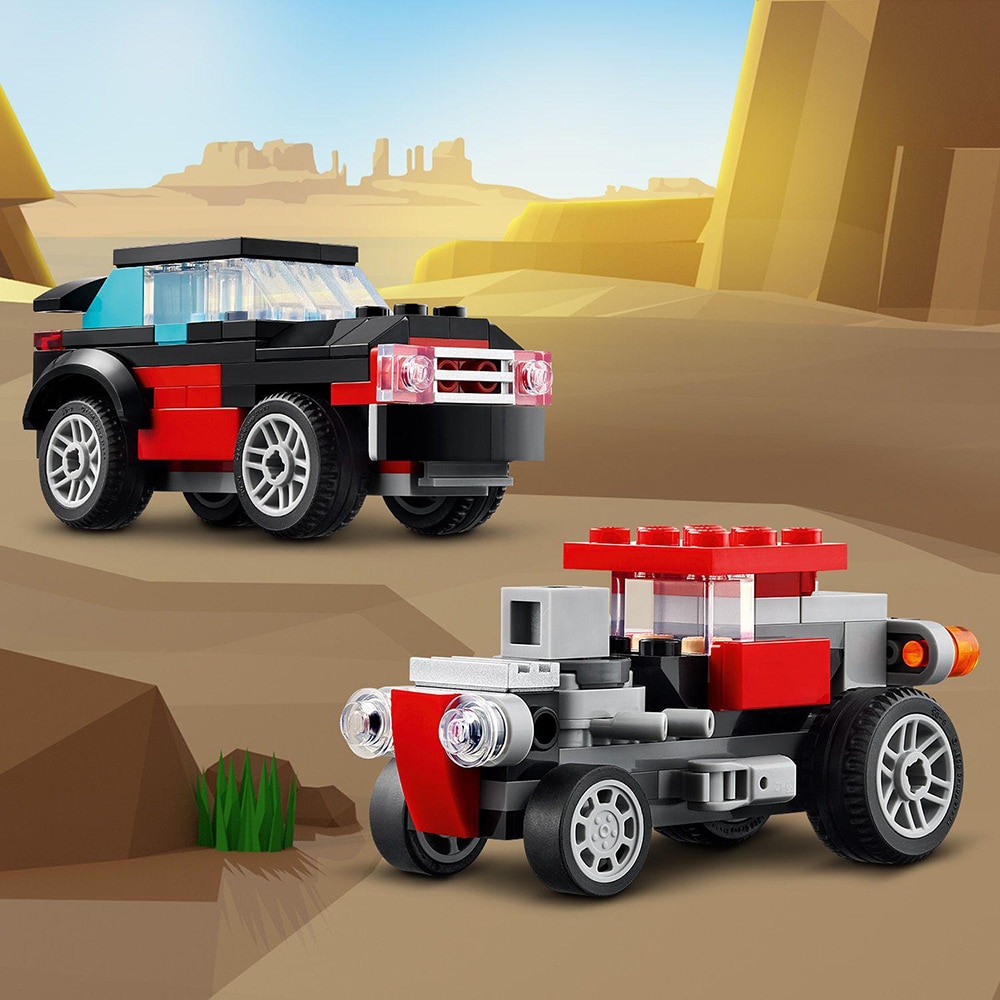 LEGO Creator 3in1: Camioneta-platforma cu elicopter 31146, 7 ani+, 270 piese