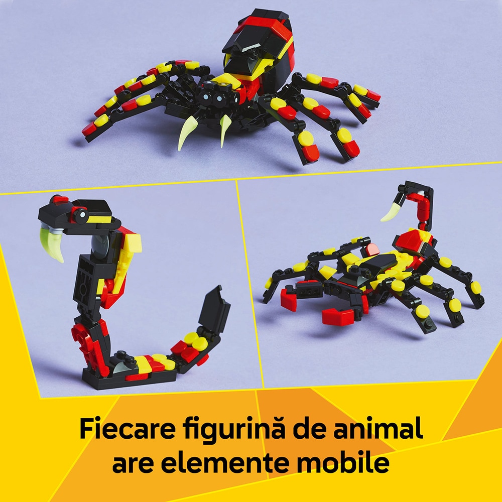 LEGO Creator 3in1: Animal salbatic - Paianjen surprinzator 31159, 7 ani+, 153 piese