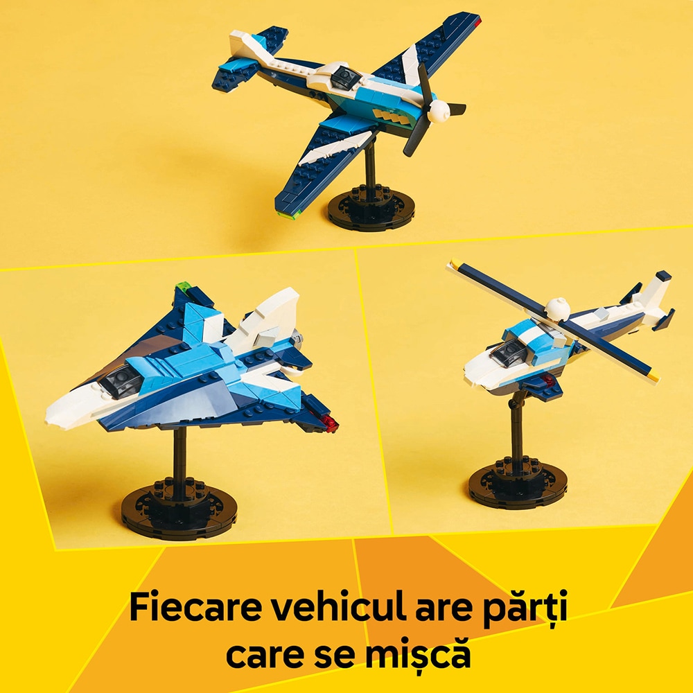 LEGO Creator 3in1: Aparat de zbor - Avion de curse 31160, 7 ani+, 178 piese