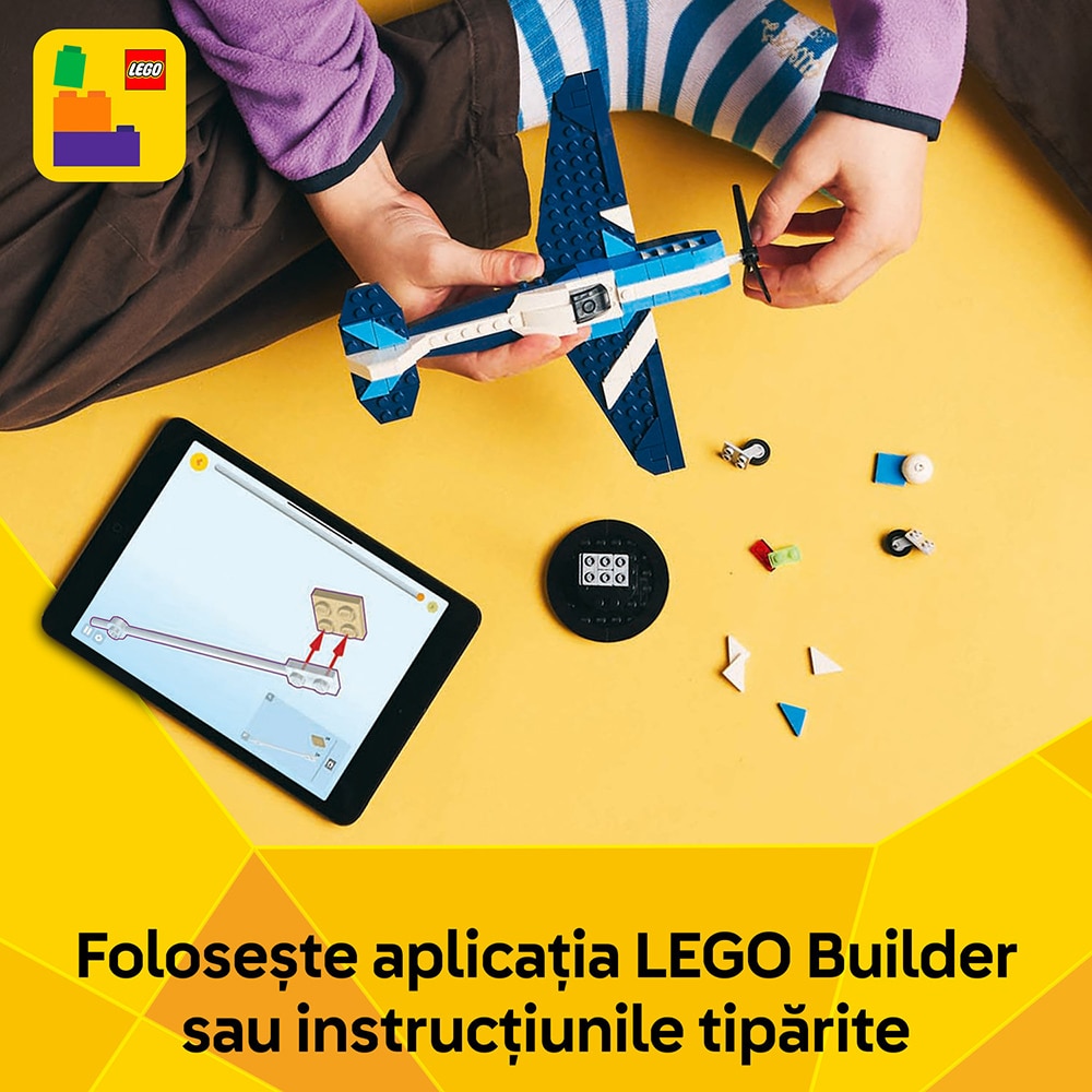 LEGO Creator 3in1: Aparat de zbor - Avion de curse 31160, 7 ani+, 178 piese