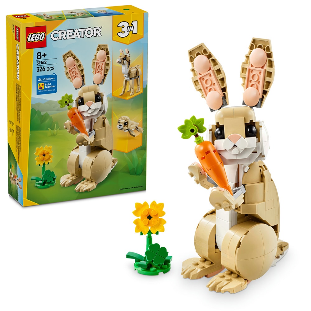 LEGO Creator 3in1: Iepuras dragalas 31162, 8 ani+, 326 piese