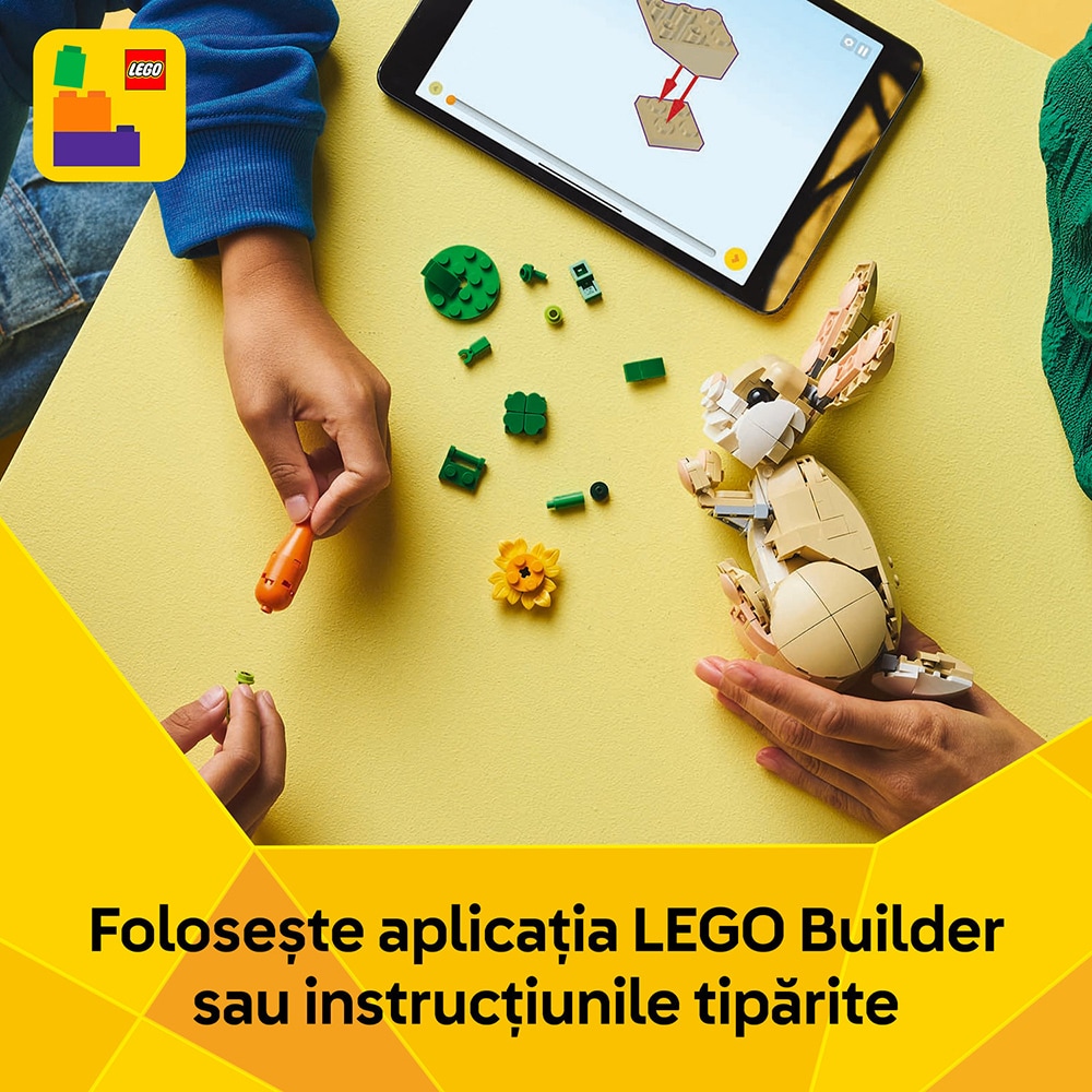 LEGO Creator 3in1: Iepuras dragalas 31162, 8 ani+, 326 piese