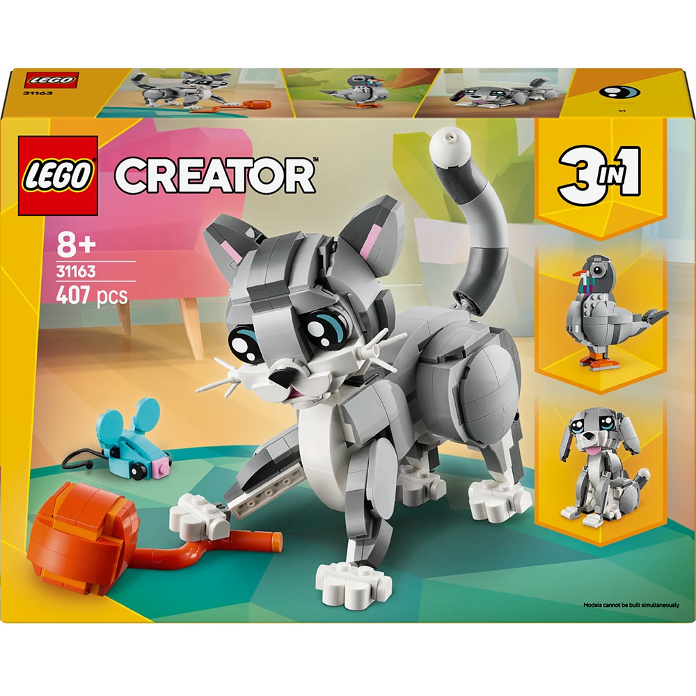 LEGO Creator 3in1: Pisica jucausa 31163, 8 ani+, 407 piese