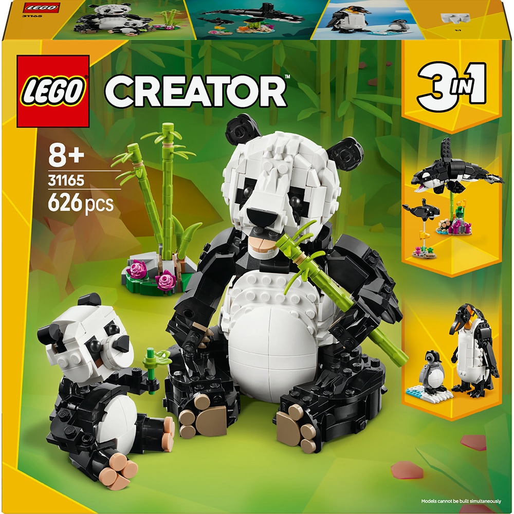 LEGO Creator 3in1: Animale salbatice - Familia de ursi panda 31165, 8 ani+, 626 piese