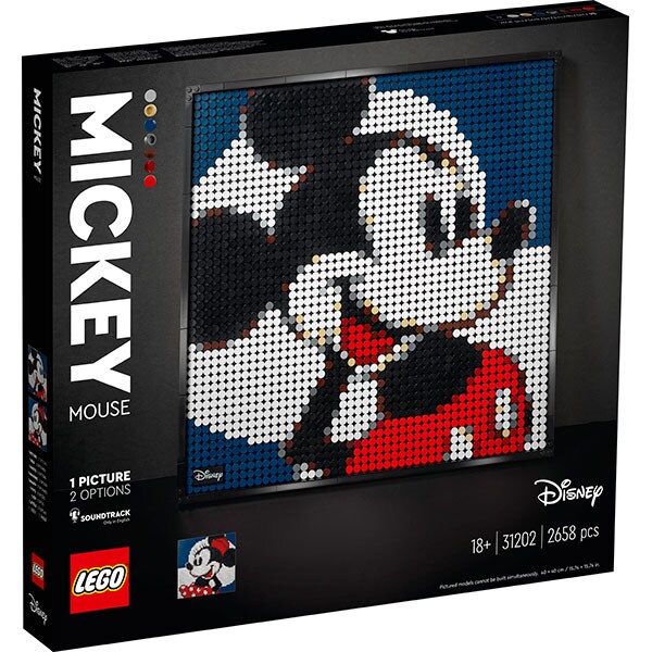 LEGO Art: Disney's Mickey Mouse 31202, 18 ani+, 2658 piese