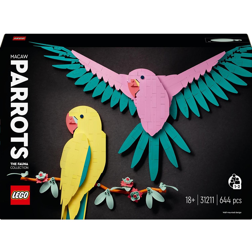 LEGO Art: Colectia de fauna - Papagali Ara 31211, 18 ani+, 644 piese