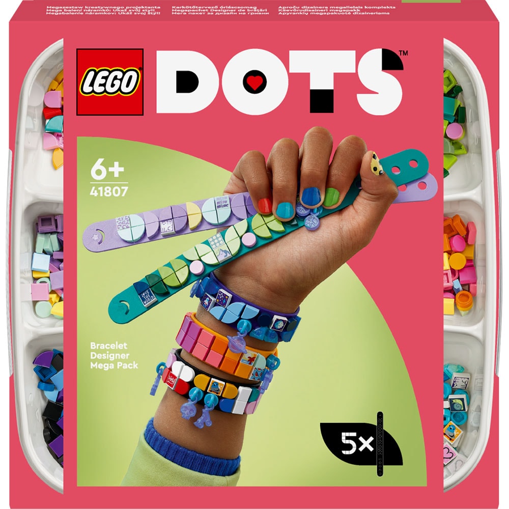 LEGO Dots: Megapachet Designer de bratari 41807, 6 ani+, 388 piese