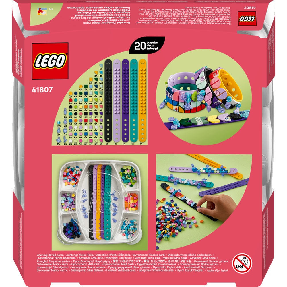 LEGO Dots: Megapachet Designer de bratari 41807, 6 ani+, 388 piese