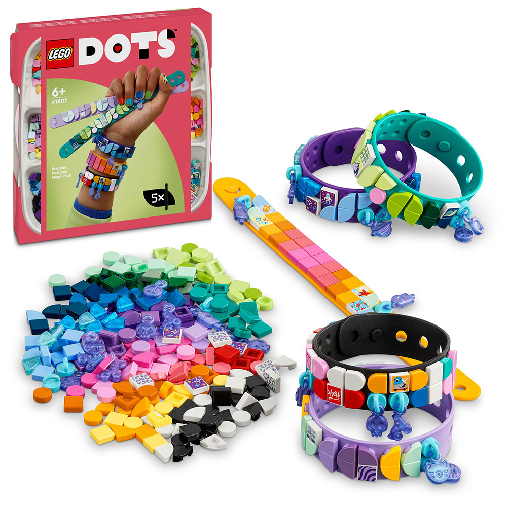 LEGO Dots: Megapachet Designer de bratari 41807, 6 ani+, 388 piese