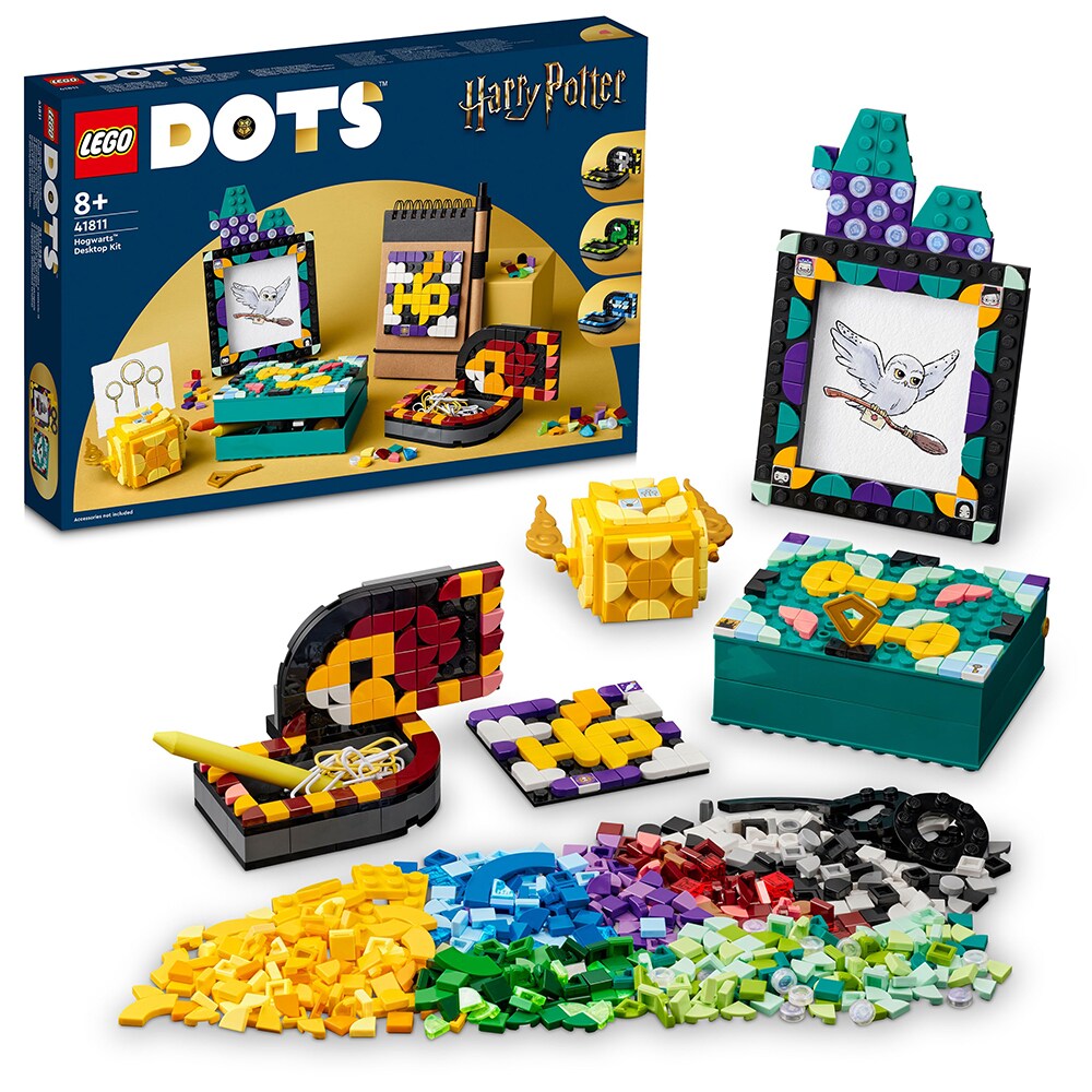LEGO DOTS: Kit pentru desktop Hogwarts 41811, 8 ani+, 856 piese