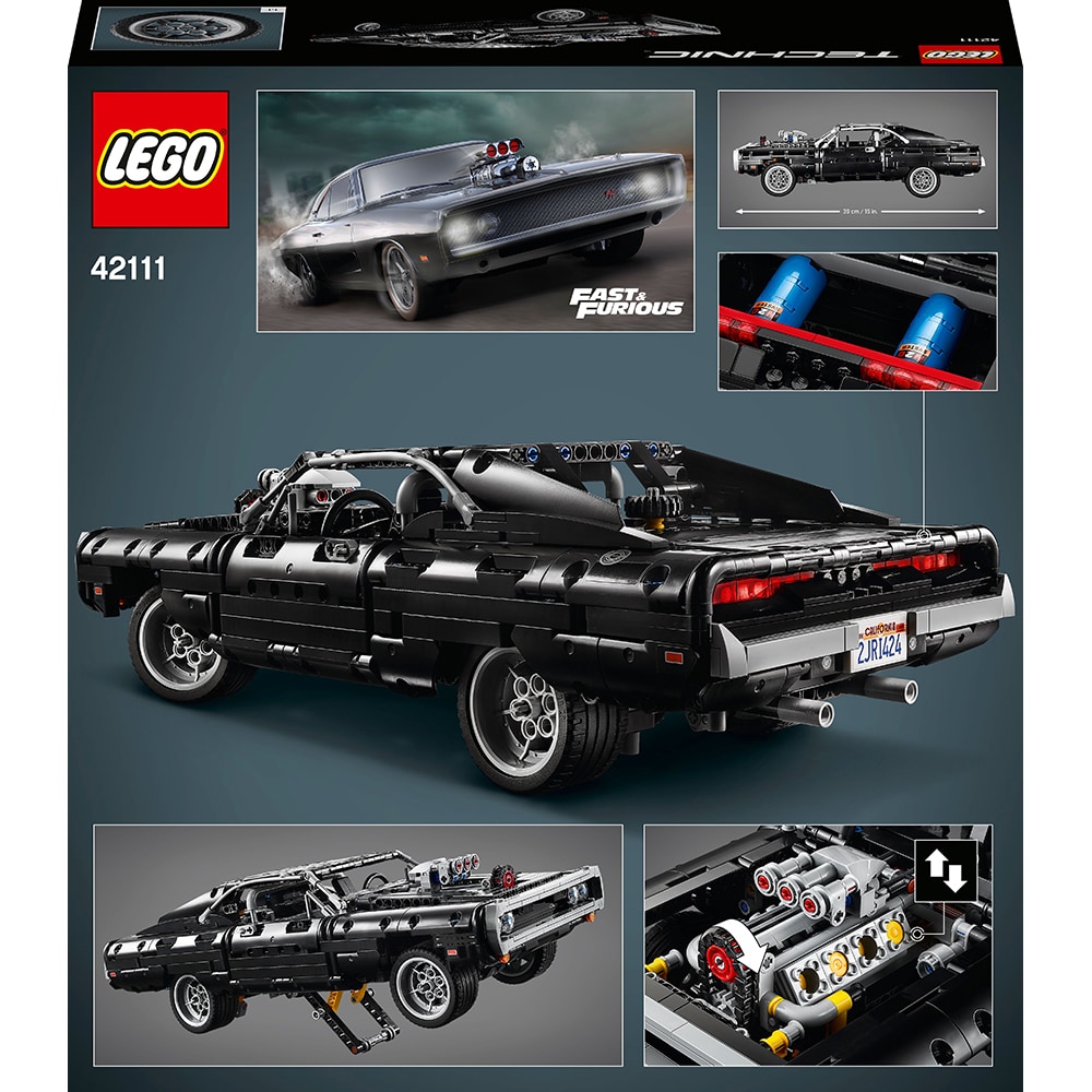 LEGO Technic: Dom's Dodge Charger 42111, 10 ani+, 1077 piese