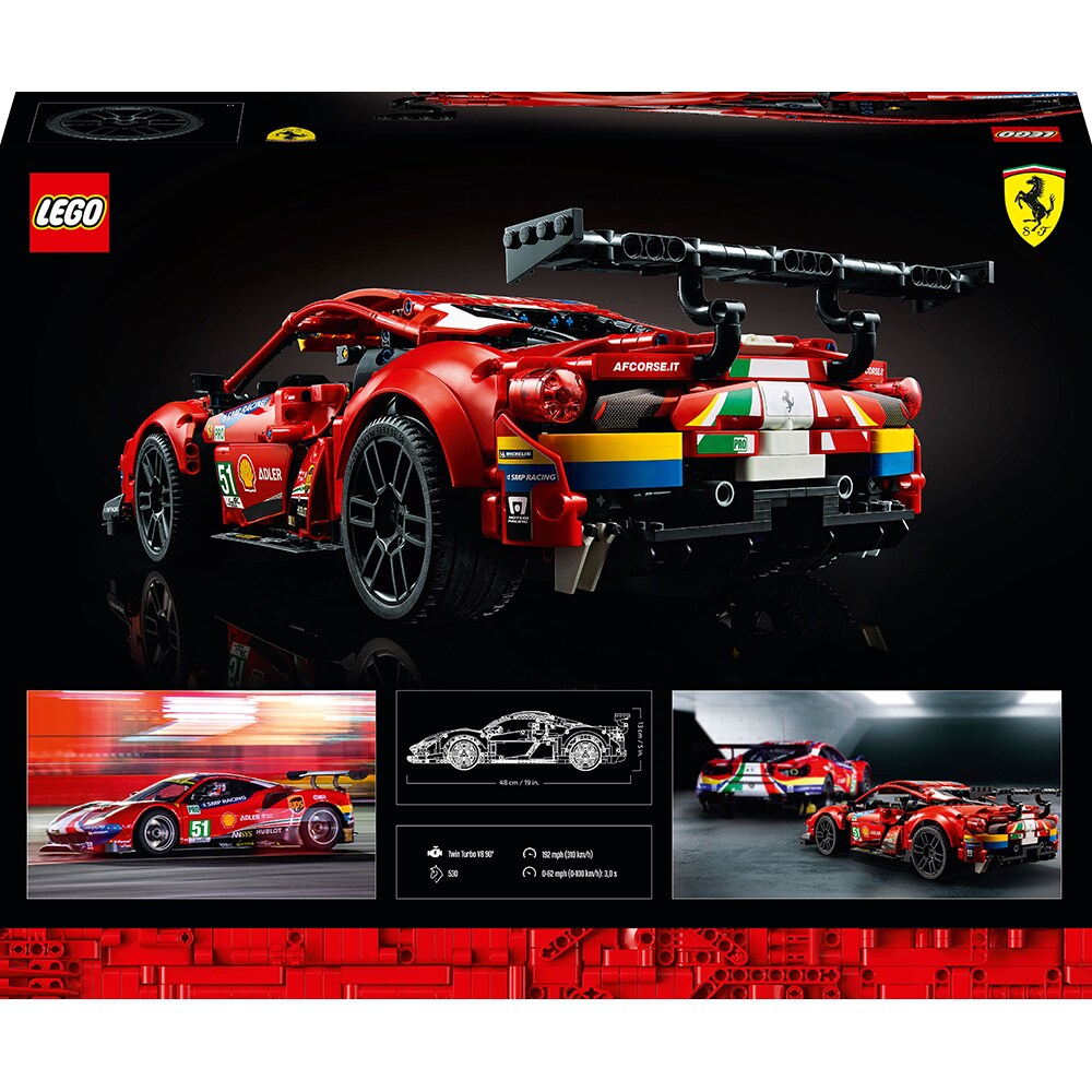 LEGO Technic: Ferrari 488 GTE "AF Corse #51" 42125, 18 ani+, 1677 piese