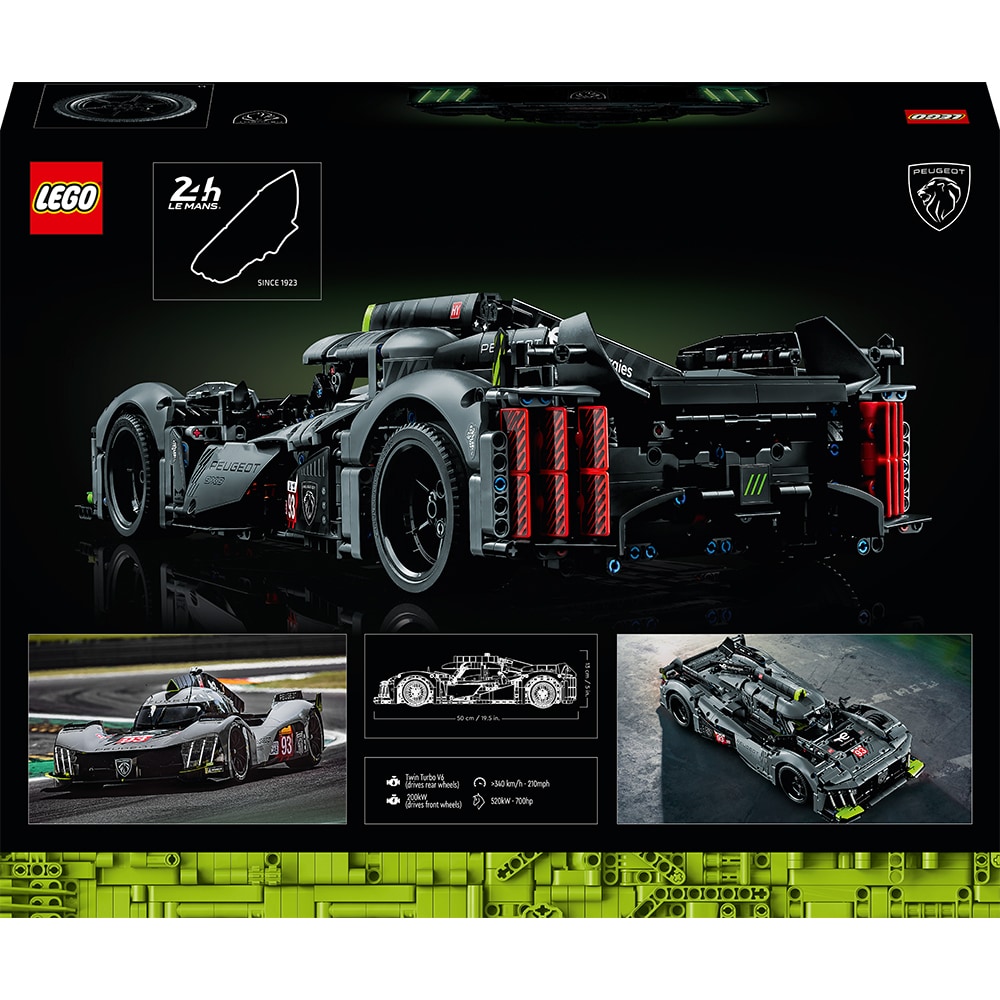 LEGO Technic: Peugeot Le Mans Hybrid Hypercar 42156, 18 ani+, 1775 piese