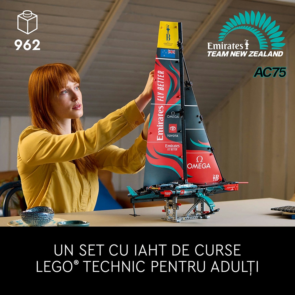 LEGO Technic: Iahtul Emirates Team New Zealand AC75 42174, 18 ani+, 962 piese