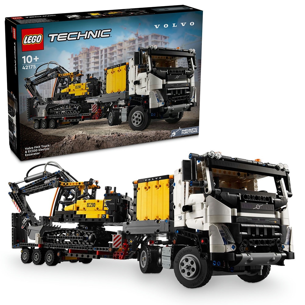 LEGO Technic: Camionul FMX si excavatorul electric EC230 de la Volvo 42175, 10 ani+, 2274 piese