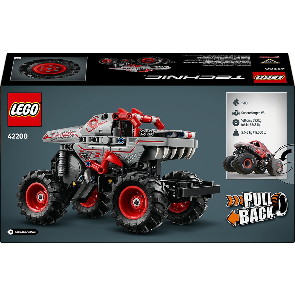LEGO Technic: Monster Jam ThunderROARus cu motor cu arc 42200, 7 ani+, 232 piese