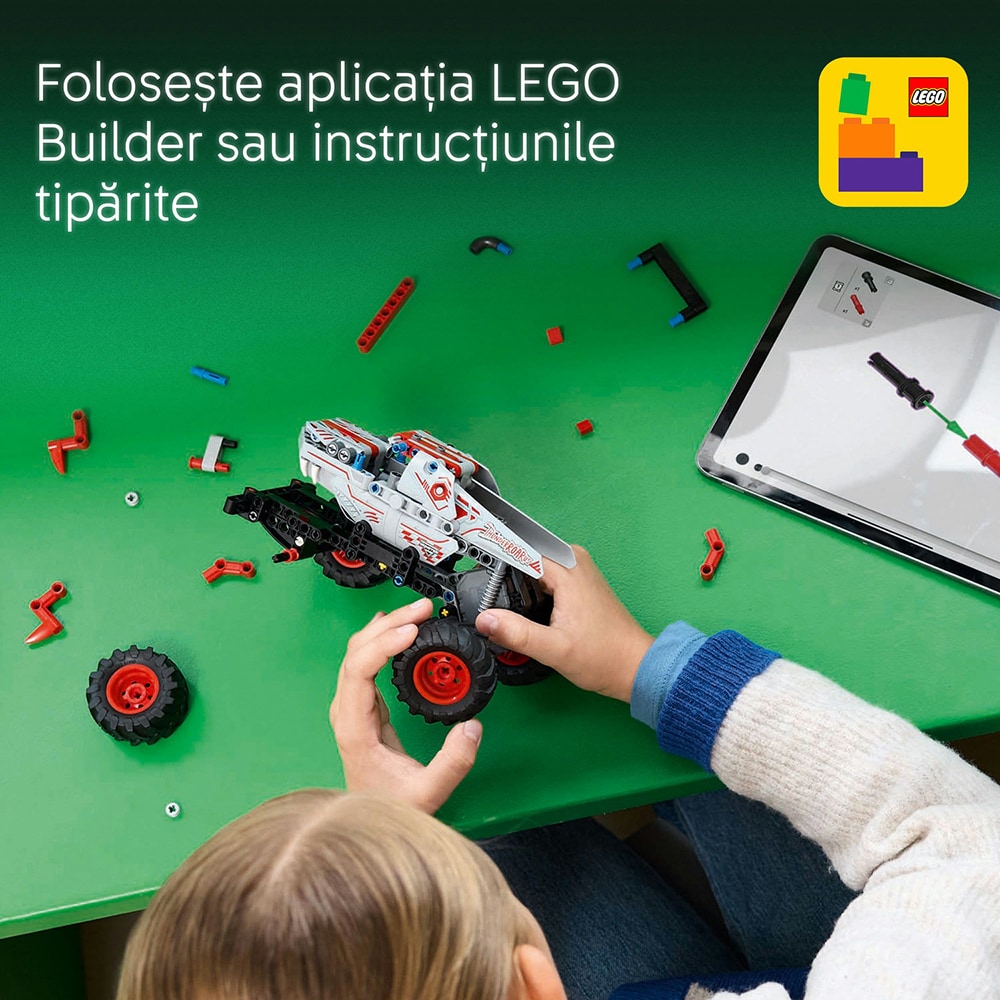 LEGO Technic: Monster Jam ThunderROARus cu motor cu arc 42200, 7 ani+, 232 piese