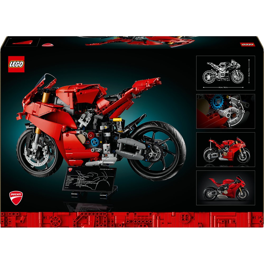 LEGO Technic: Motocicleta Ducati Panigale V4 S 42202, 18 ani+, 1603 piese