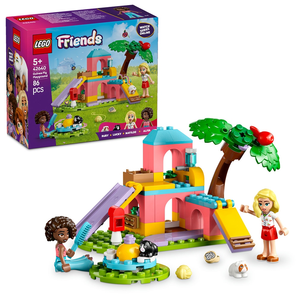 LEGO Friends: Teren de joaca pentru porcusori de Guineea 42640, 5 ani+, 86 piese