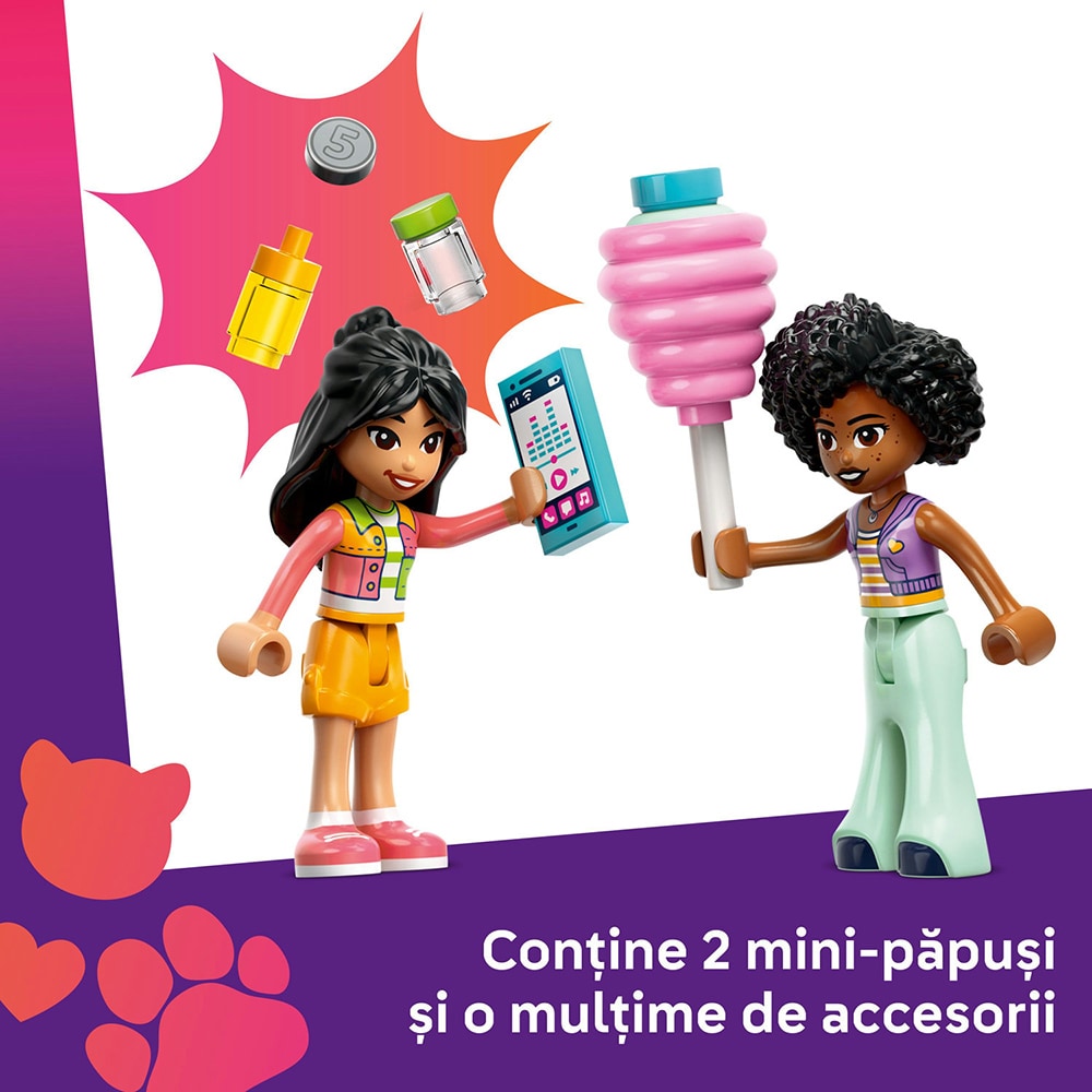 LEGO Friends: Taraba cu vata de zahar si scuter 42643, 6 ani+, 110 piese