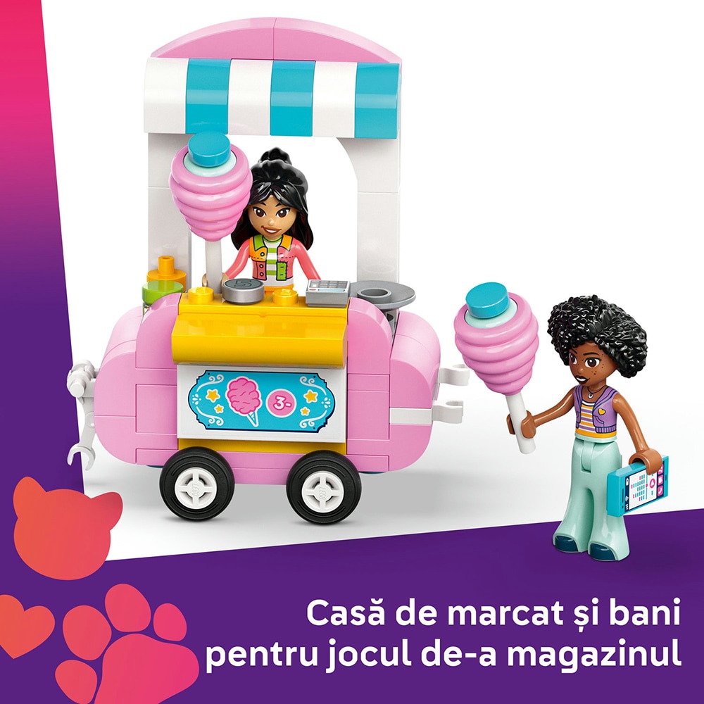 LEGO Friends: Taraba cu vata de zahar si scuter 42643, 6 ani+, 110 piese