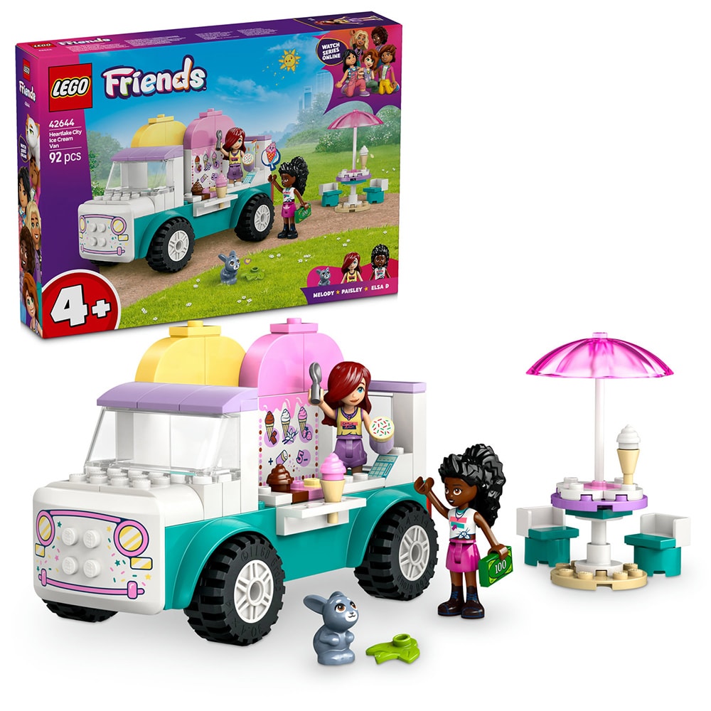 LEGO Friends: Furgoneta de inghetata in orasul Heartlake 42644, 4 ani+, 92 piese