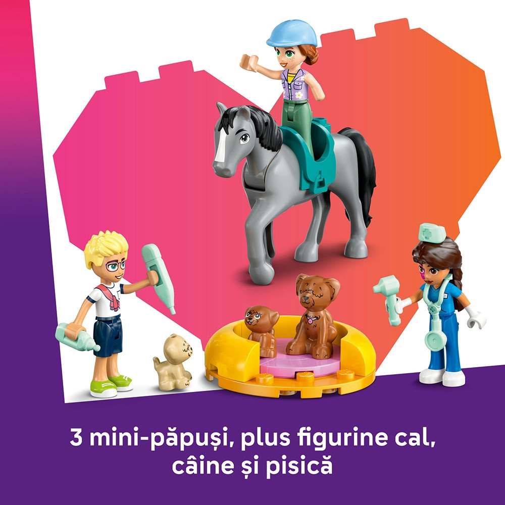 LEGO Friends: Clinica veterinara pentru cai si animale de companie 42651, 7 ani+, 428 piese