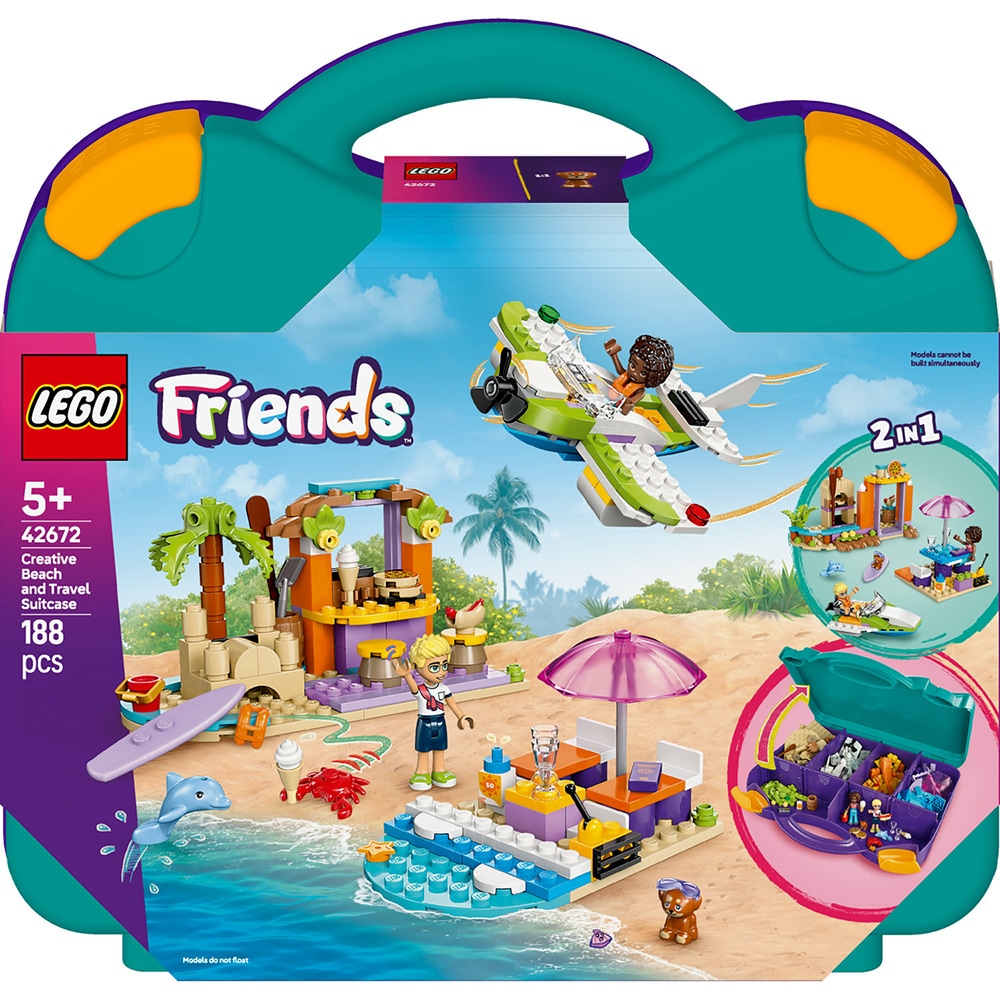 LEGO Friends:  Valiza creativa de plaja si calatorie 42672, 5 ani+, 188 piese