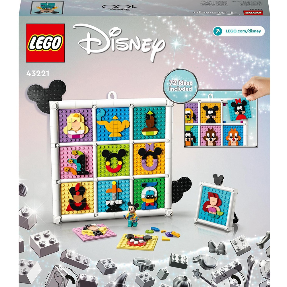 LEGO Disney: 100 de ani de animatii Disney 43221, 6 ani+, 1022 piese