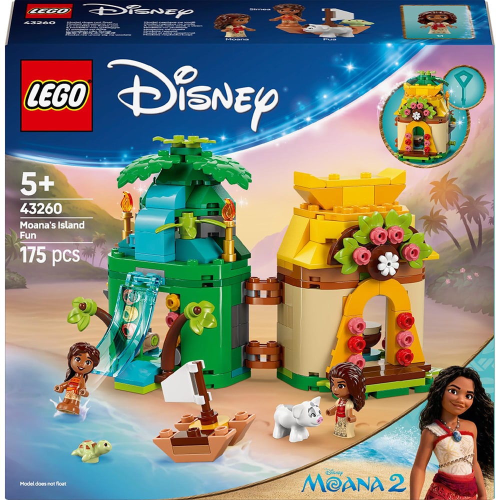 LEGO Disney Princess: Distractie pe insula Moanei 43260, 5 ani+, 175 piese