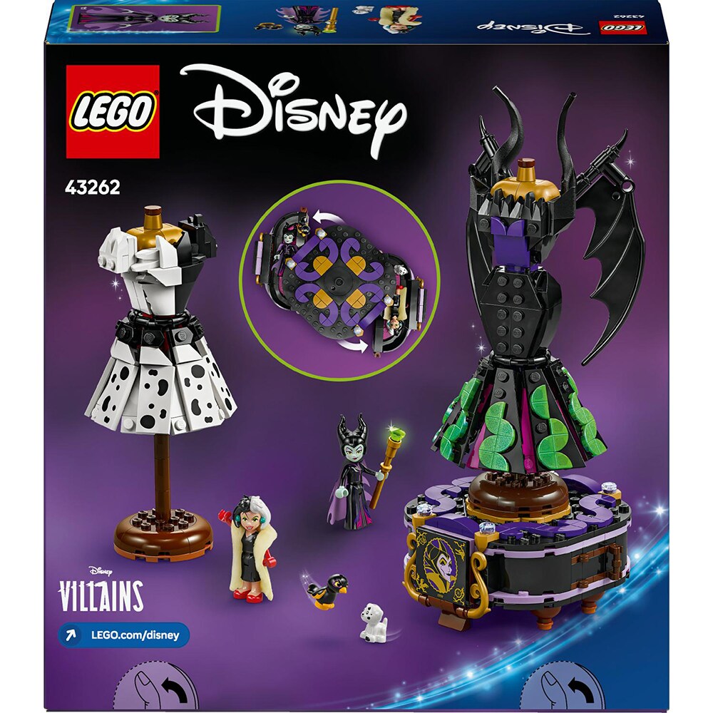 LEGO Disney Princess: Rochiile lui Maleficent si Cruella De Vil 43262, 9 ani+, 524 piese