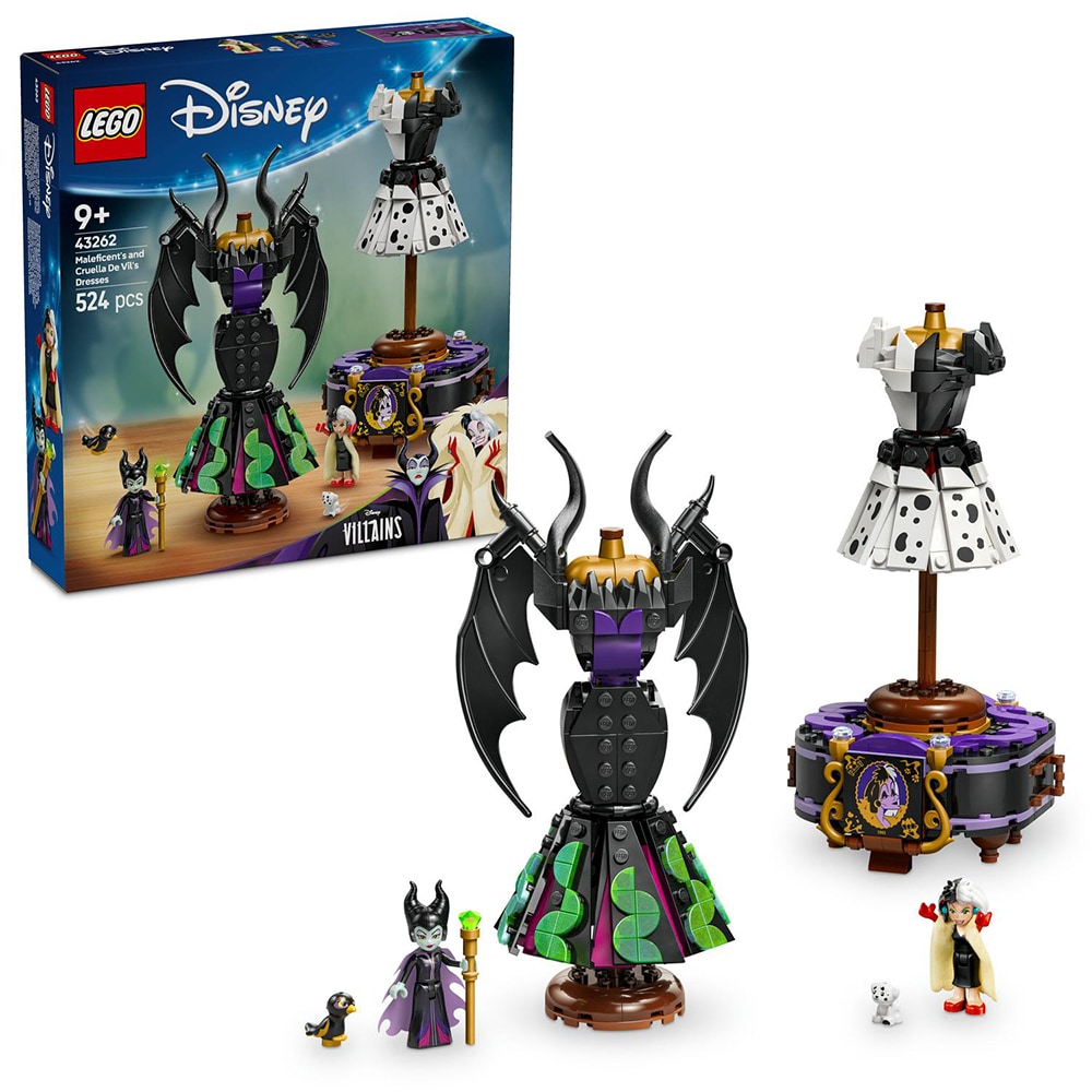 LEGO Disney Princess: Rochiile lui Maleficent si Cruella De Vil 43262, 9 ani+, 524 piese