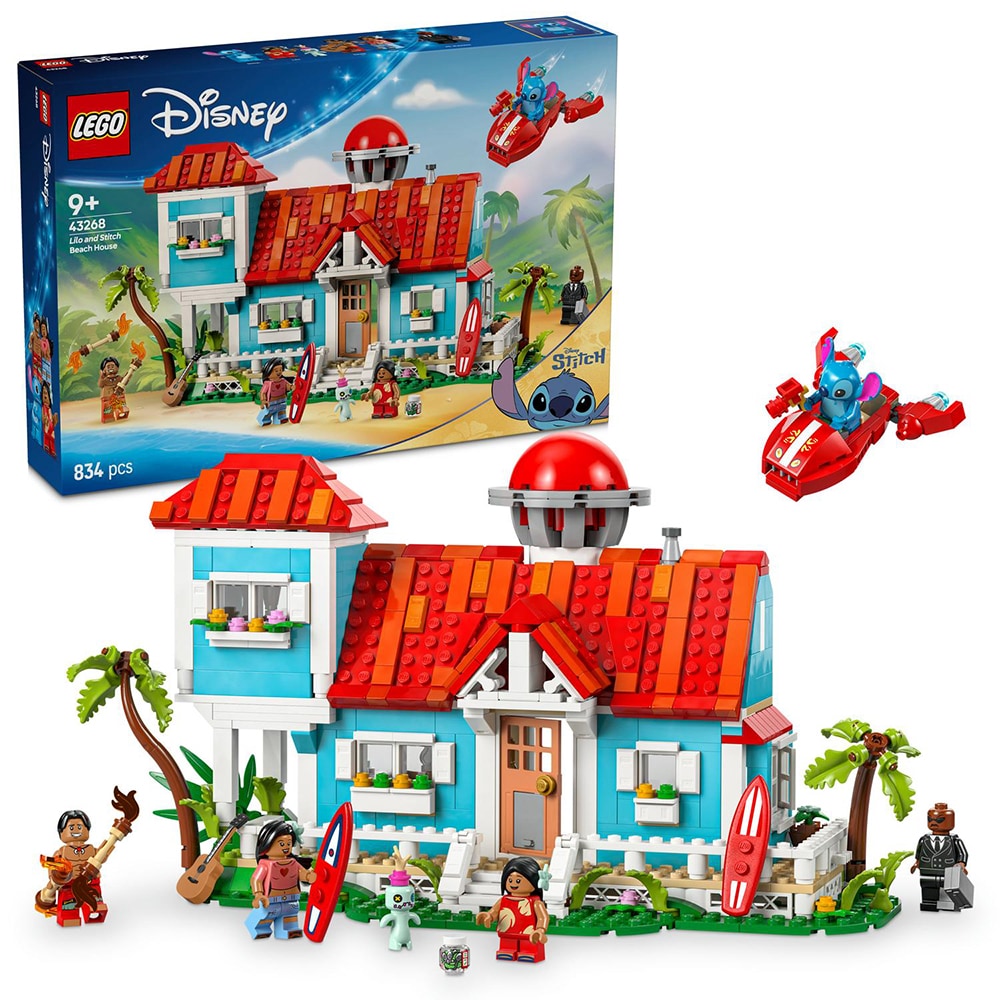 LEGO Disney: Casa de pe plaja a lui Lilo si Stitch 43268, 9 ani+, 834 piese