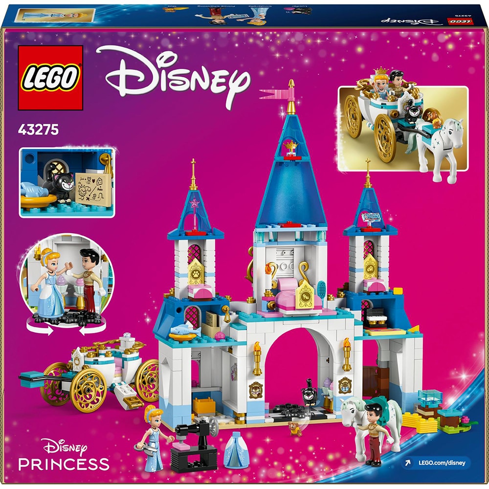 LEGO Disney Princess: Castelul si caleasca Cenusaresei 43275, 6 ani+, 596 piese