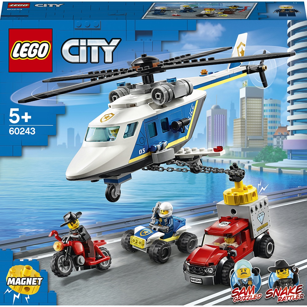 LEGO City: Urmarire cu elicopterul politiei 60243, 5 ani+, 212 piese