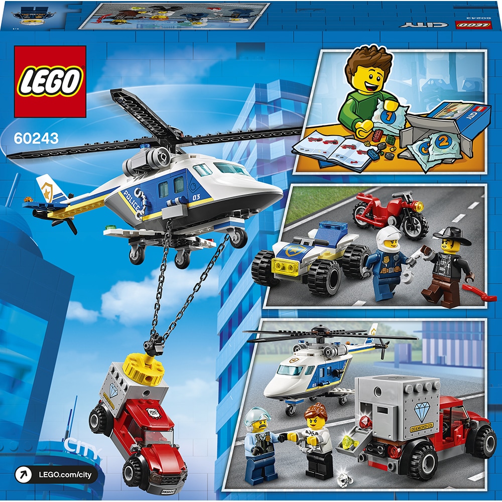 LEGO City: Urmarire cu elicopterul politiei 60243, 5 ani+, 212 piese