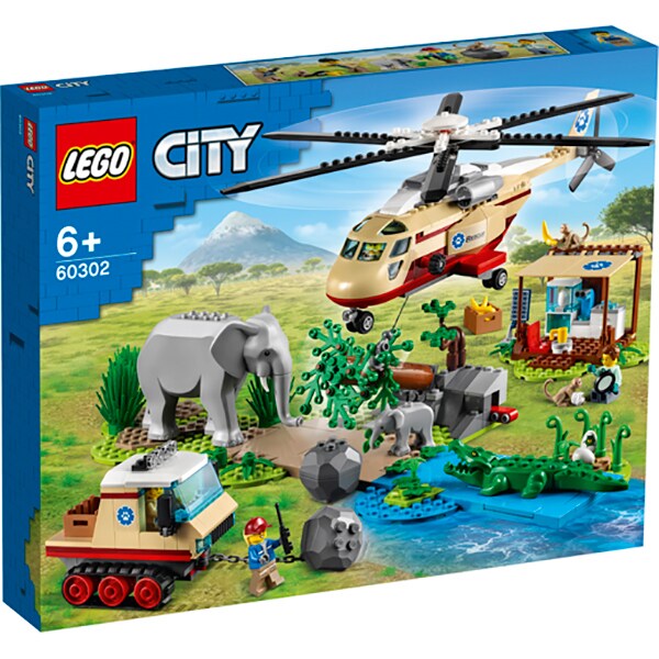 LEGO City: Operatiune de salvare a animalelor salba 60302, 6 ani+, 525 piese