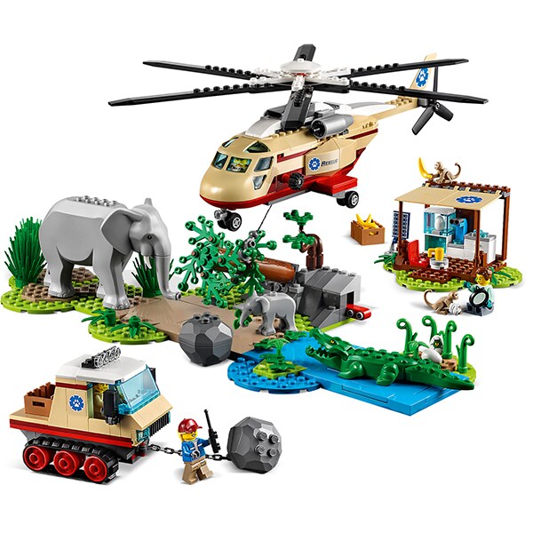 LEGO City: Operatiune de salvare a animalelor salba 60302, 6 ani+, 525 piese