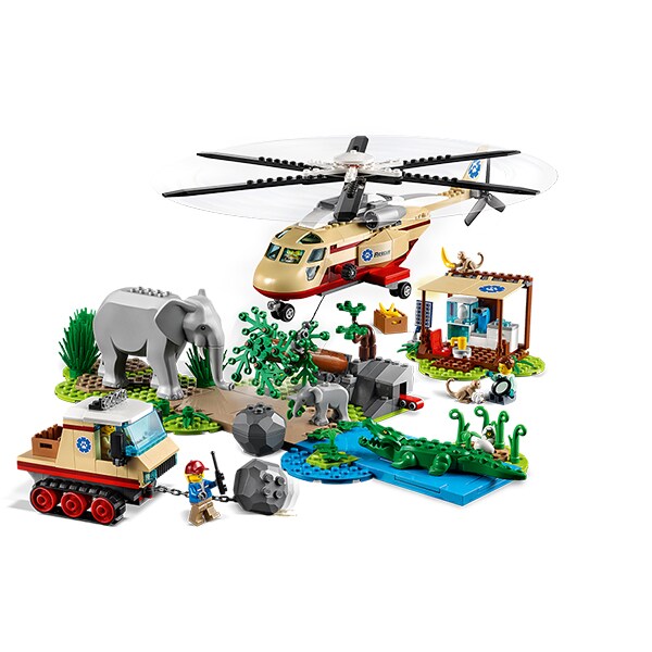 LEGO City: Operatiune de salvare a animalelor salba 60302, 6 ani+, 525 piese