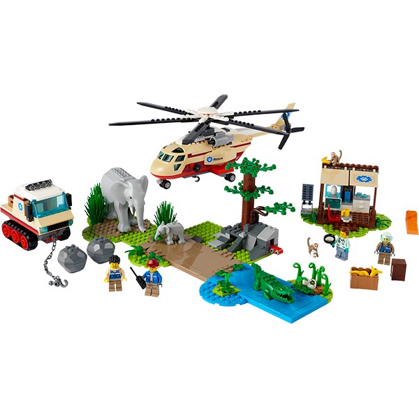 LEGO City: Operatiune de salvare a animalelor salba 60302, 6 ani+, 525 piese