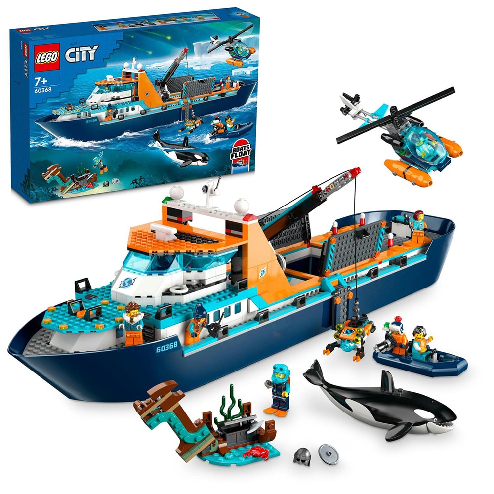 LEGO City: Nava de explorare arctica 60368, 7 ani+, 815 piese