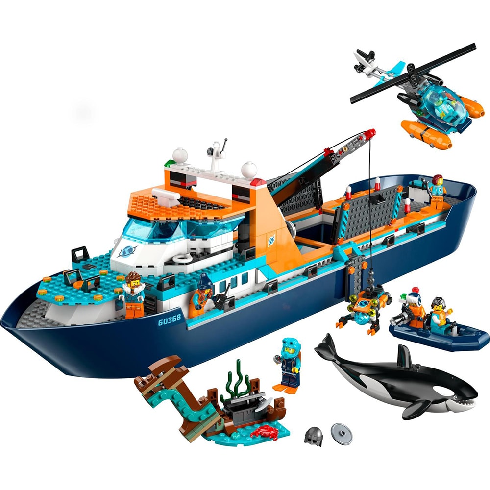 LEGO City: Nava de explorare arctica 60368, 7 ani+, 815 piese