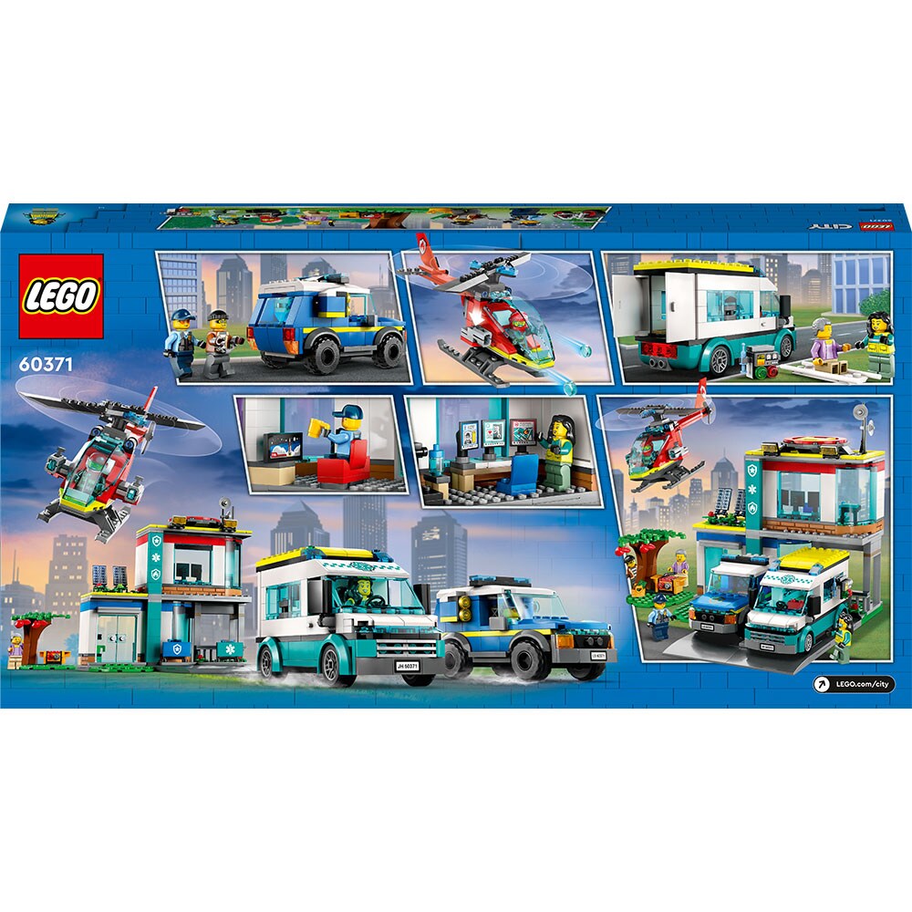 LEGO City: Centru pentru vehicule de urgenta 60371, 6 ani+, 706 piese