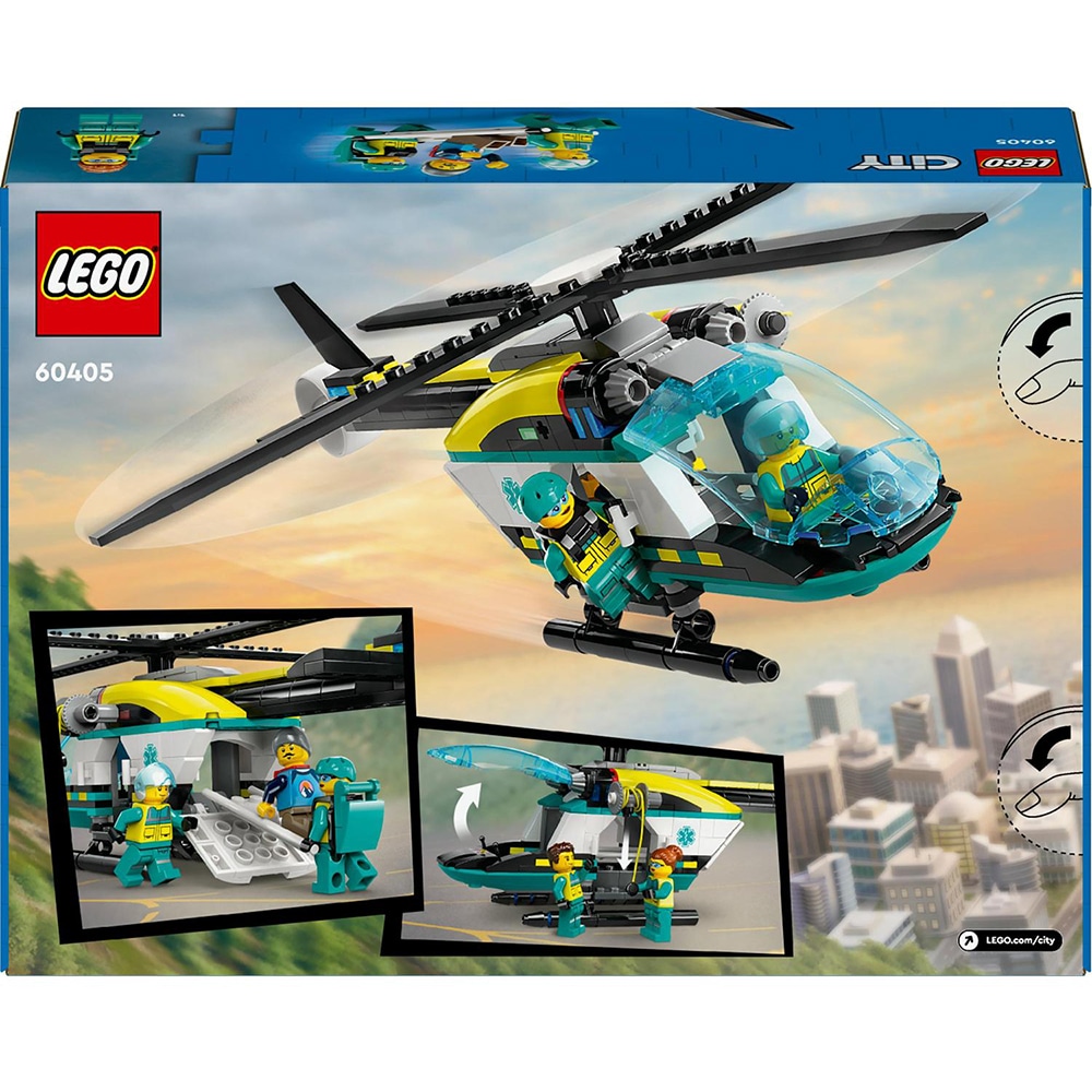LEGO City: Elicopter de salvare de urgenta 60405, 6 ani+, 226 piese
